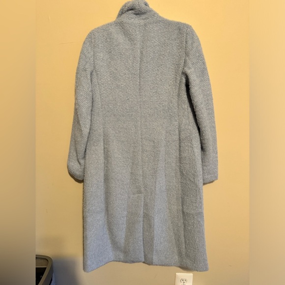 LOFT Cozy Herringbone Coat Cotton Blue Size XXS - Picture 11 of 15